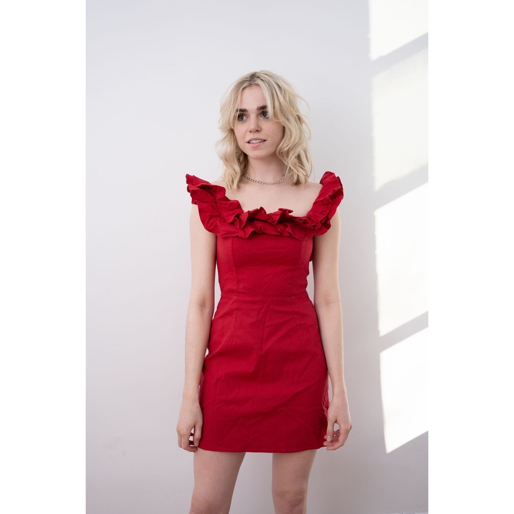 WAYF Ruffle Mini Dress